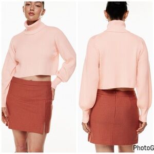 Wilfred Rebecca Turtleneck Sweater Peach XS Merino Wool